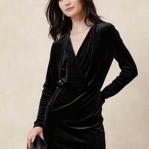 Elegant Black Velvet Dress